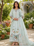 Mint Blossom 3-Piece Embroidered Luxury Suit – Mint Green