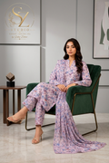 Lavender Bliss 3-Piece Printed Lawn Suit – Lilac